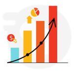 A graph showing the customers using your restaurant's app. A graph showing the customers using your restaurant's app.