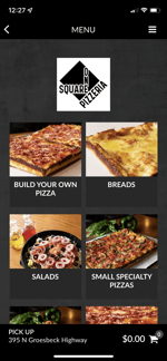 Pizza Menu 