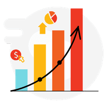 A graph showing the number of customers that are using your app.