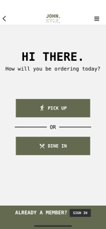 The welcome page