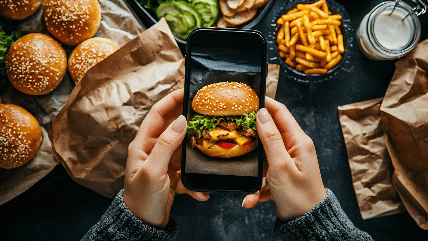 Restaurant social media content