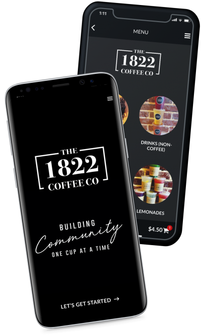 1822 Coffee Co ordering and reward system