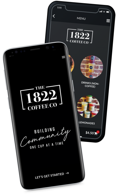 1822 Coffee Co ordering and reward system 1822 Coffee Co ordering and reward system