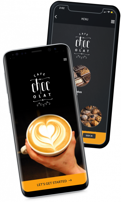 cafe chocolat ordering and reward app