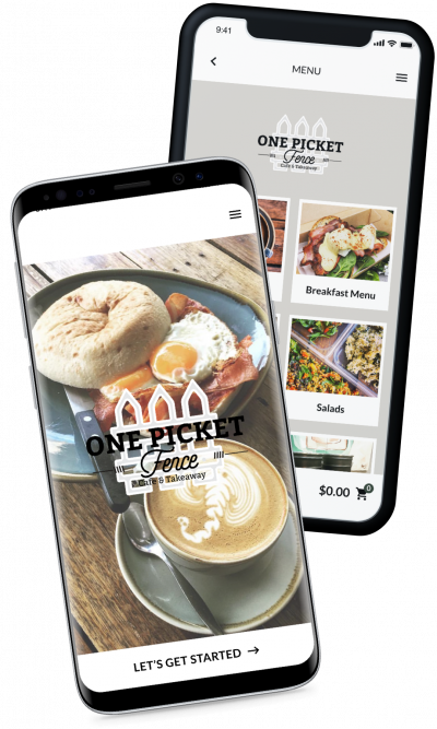one picket fence coffee ordering and reward app
