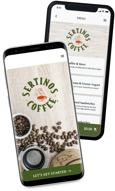 Sertinos Coffee online ordering moile app