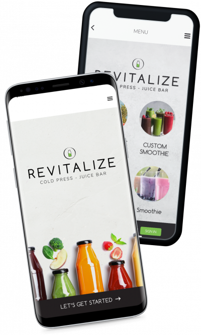 revitalize juice bar ordering and reward app