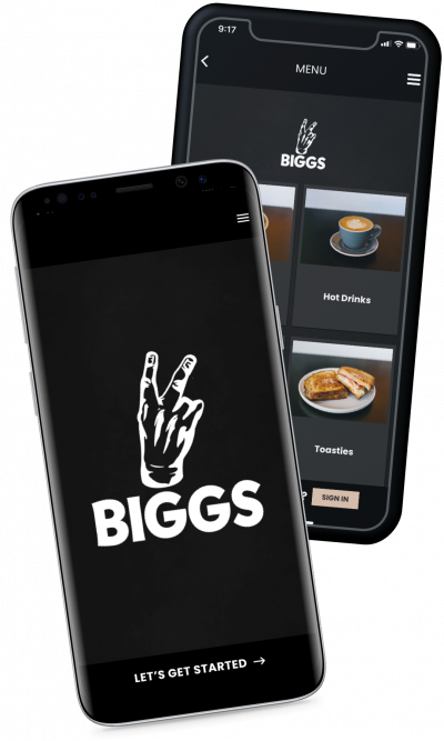 biggs coffee ordering and reward app