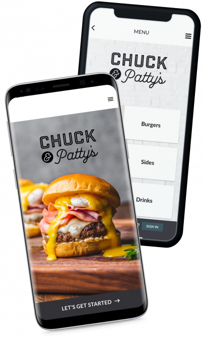 chuck & pattys ordering and reward app