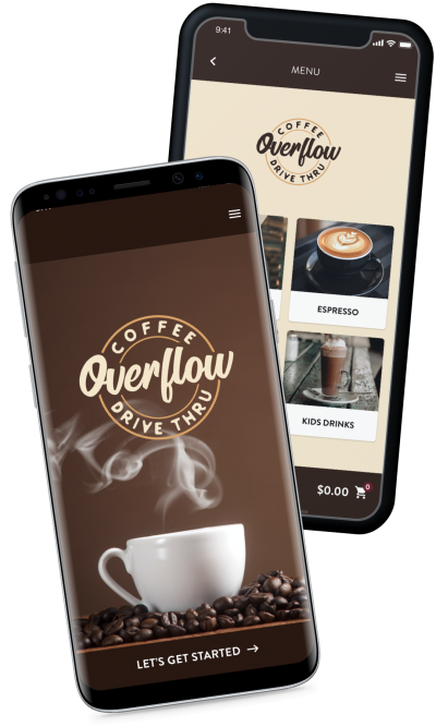 overflow coffee ordering and reward system