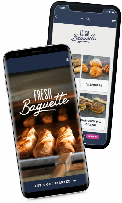 fresh baguette ordering and reward app