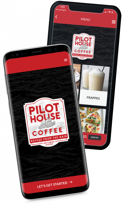 pilothouse coffee ordering and reward app