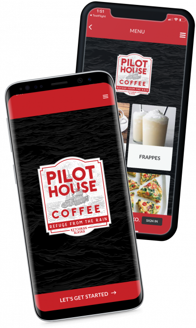 pilothouse coffee ordering and reward app