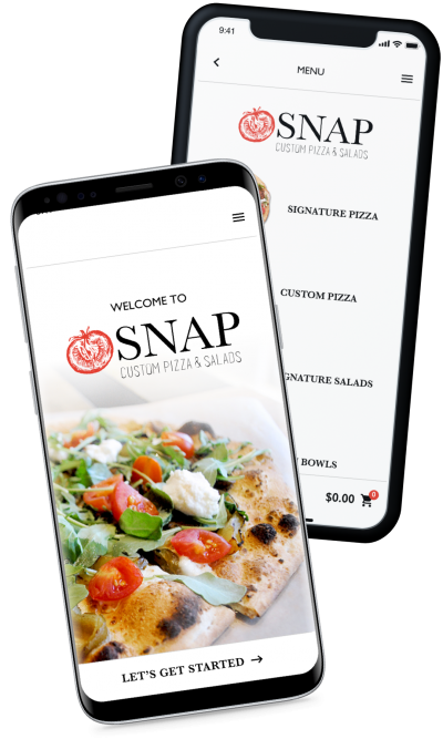 snap custom pizza & salads ordering and reward app