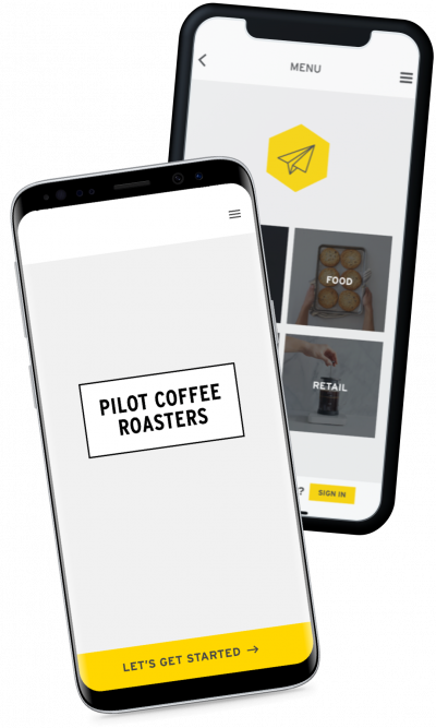 pilot coffee ordering and reward app
