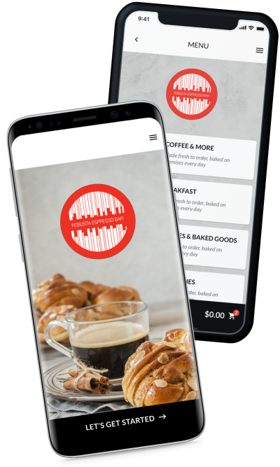 robusta espresso bar ordering and reward app