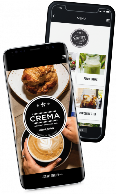 crema gourmet ordering and reward app