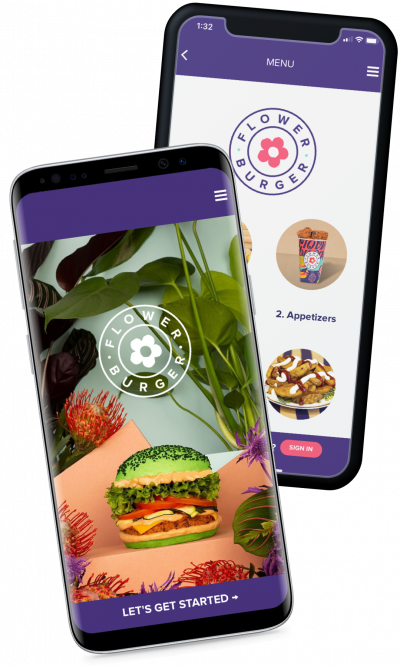 flower burger ordering and reward app
