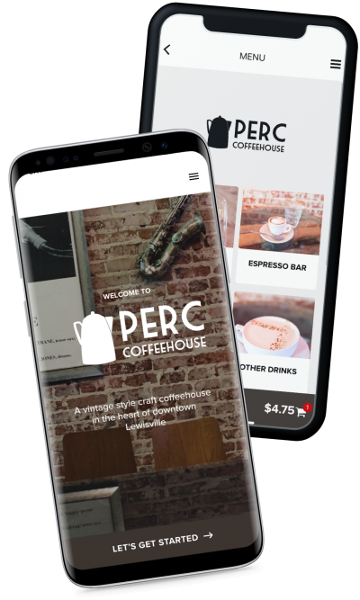 perc coffee house ordering and reward app
