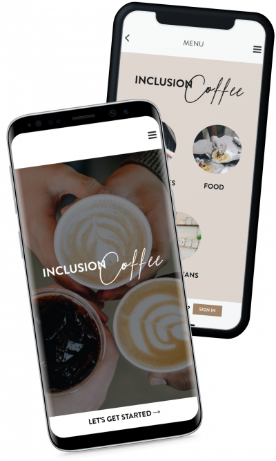 inclusion coffee ordering and reward app