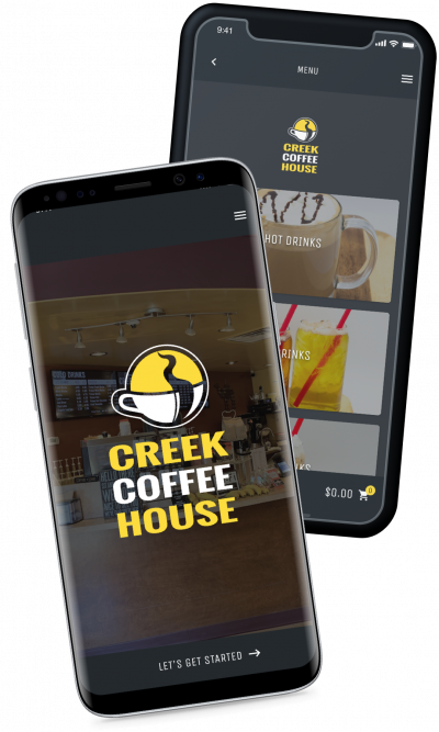 creek coffee house ordering and reward app