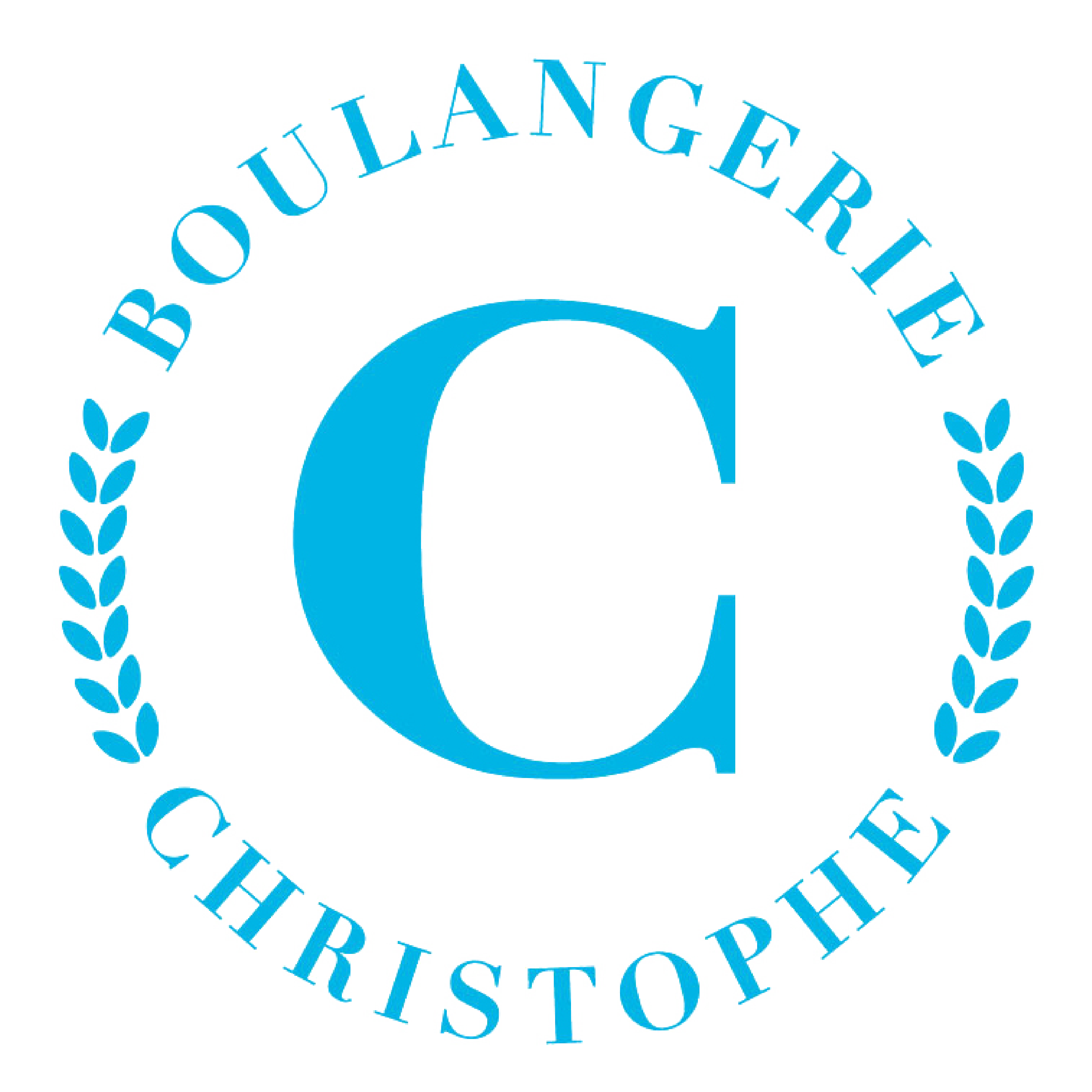 Boulangerie Christophe Logo. A C in the center with Boulangerie Christophe written around 